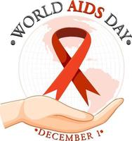 Plakatdesign zum Welt-Aids-Tag vektor