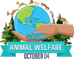 Poster zum Welttierschutztag vektor