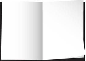 Vektor White Book Mockup Set Cover, Spread, Wirbelsäule. realistisches leeres Buch im Hardcover. geeignet für die Designpräsentation. Folge 10.