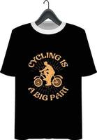 Fahrrad-T-Shirt-Design vektor