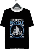 cykel t-shirt design vektor