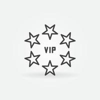 Vip-Vektor-Minimal-Symbol im dünnen Linienstil vektor