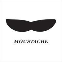 mustasch ikon logotyp vektor design