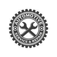 Auto-Service-Logo-Vorlage, Logo für Geschäfte, Service und Reparatur in der Automobilindustrie. Vektor-Logo Automobil-Emblem, Stempel vektor