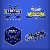 samling av fyra hockey vektor logotyp