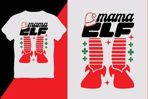 Mama Elf T-Shirt Design Tag der Toten vektor