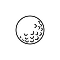 schwarzes Golfball-Icon-Design vektor