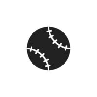 baseboll eller mjuk boll ikon vektor logotyp symbol mall