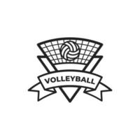 Volleyball-Logo-Emblem-Club-Design vektor