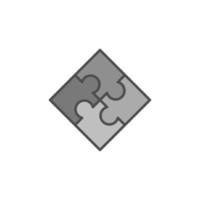Farbiges Symbol für das Puzzle-Vektorkonzept vektor