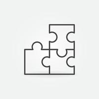 Vektor-Puzzle-Gliederung-Strategie-Konzept-Symbol vektor