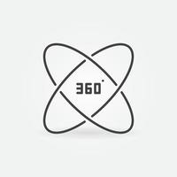 360 grad vektor översikt begrepp ikon