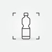 plast flaska översikt vektor begrepp minimal ikon