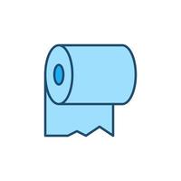 toalett papper vektor begrepp färgad ikon eller tecken