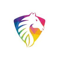 Pferd-Logo-Design. stilvolles grafisches vorlagendesign für firmenfarmrennen. vektor