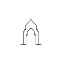 Moschee-Vektorsymbol-Illustrationsdesign vektor