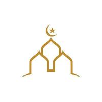 Moschee-Vektorsymbol-Illustrationsdesign vektor