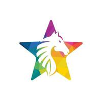 Star-Pferd-Logo-Design. kreatives stern- und pferdeikonendesign. vektor