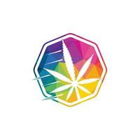 Cannabis-Blatt-Vektor-Logo-Design. Marihuana-Blatt-Logo-Design-Vorlage-Vektor-Illustration. vektor