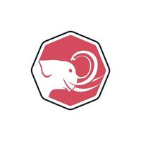 elefant vektor logotyp design. kreativ elefant abstrakt logotyp design.