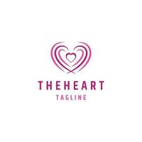 kärlek eller hjärta logotyp ikon design mall platt vektor