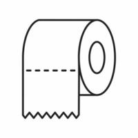 toalettpapper kontur ikon vektor