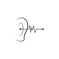 hörsel vektor illustration design logotyp