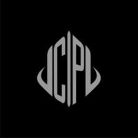 cp första monogram verklig egendom med byggnad design vektor