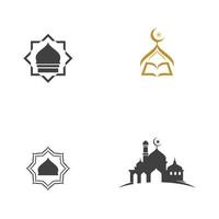 Moschee-Vektorsymbol-Illustrationsdesign vektor