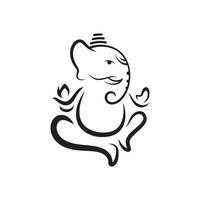 Ganesha Vektor Icon Design Illustration