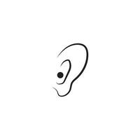Hörvektor-Illustrationsdesign-Logo vektor