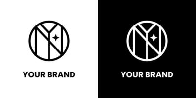 ny logo design minimalistisch markenidentität familie teamarbeit mitarbeiter emblem zeichen symbol logotyp. vektor