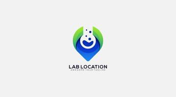 laboratorium plats logotyp design vektor och illustration