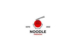 Ramen-Nudel-Logo-Design-Vektor-Vorlage-Illustration vektor