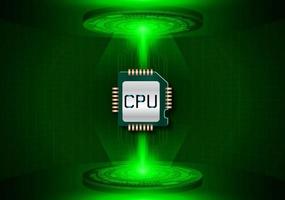 modern chip holografiska projektor på teknologi bakgrund vektor