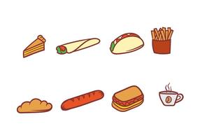 Set von Lebensmittel Vektor Icons