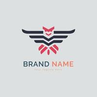 Fliegender Vogel modernes Logo-Template-Design für Marke oder Firma und andere vektor