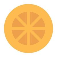 citrus- frukt ikon, på design av orange vektor