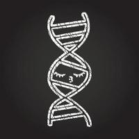 DNA-Strang Kreidezeichnung vektor