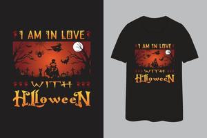 Ich bin verliebt in das Halloween-T-Shirt-Design 2022 vektor