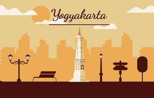 Hintergrund der Stadt Yogyakarta vektor