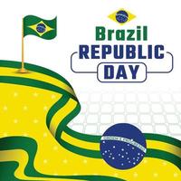 Brasilien republik dag vektor illustration