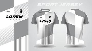 weißes graues Hemd Sport Jersey-Design vektor