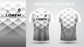 vit grå skjorta sport jersey design vektor