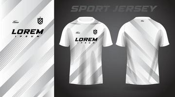 vit grå skjorta sport jersey design vektor