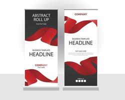 abstraktes banner-rollup-set, standee-banner-vorlage, modernes banner-design vektor