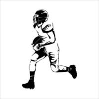 Rugby-Spieler-Silhouette. American-Football-Vektor-Illustration. vektor