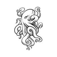 handgezeichneter Oktopus vektor