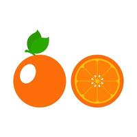 Symbol für orangefarbene tropische Früchte. sommer- und obstmarkt dekoratives design. Vektor-Illustration vektor