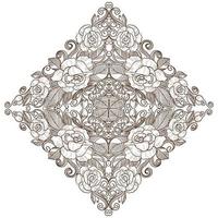 handgezeichnetes dekoratives Diamantblumenmandala vektor